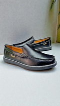 Black gry casual loafers