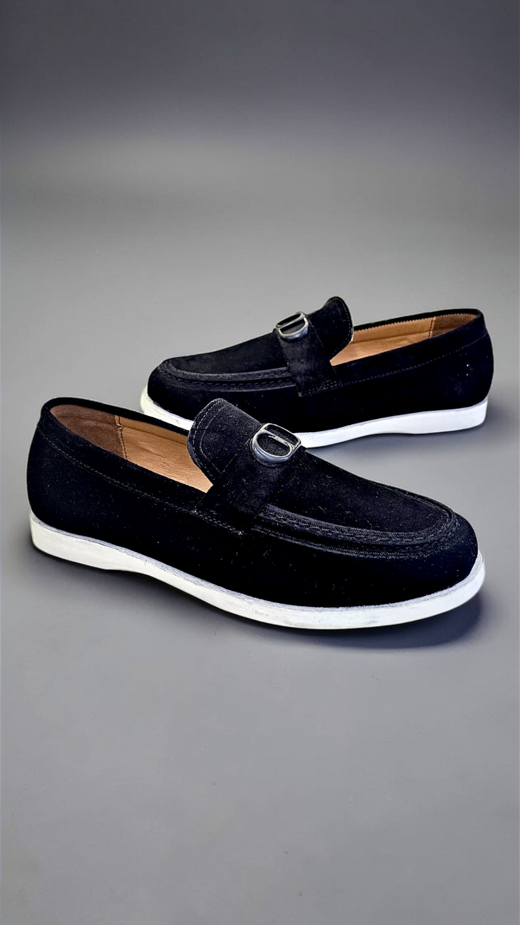 CD suede loafers (Black)