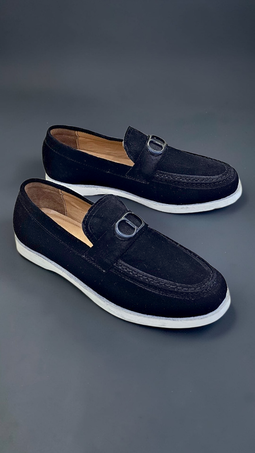CD suede loafers (Black)