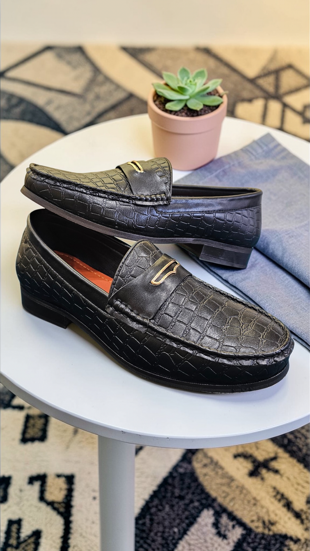 Rosso bally loafers (wood sole)