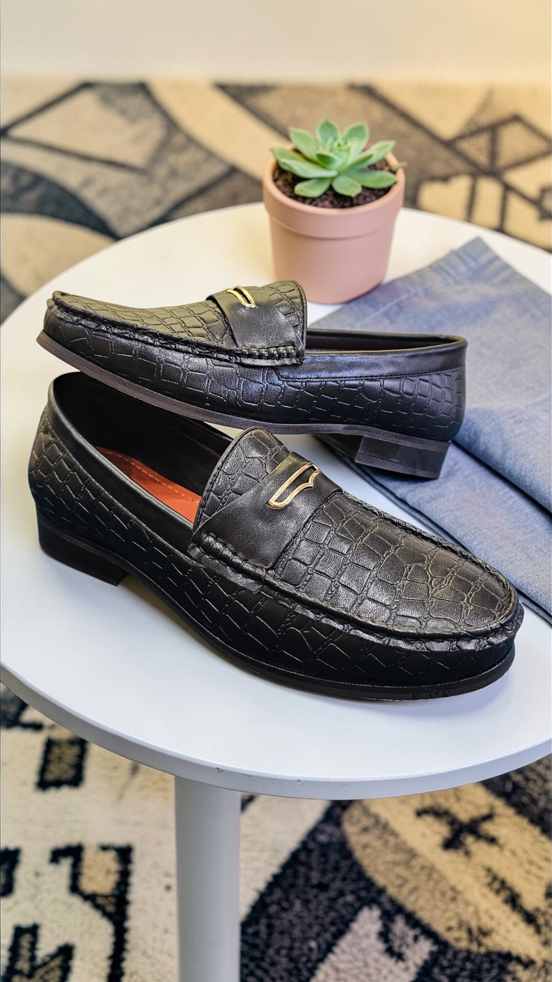 Rosso bally loafers (wood sole)