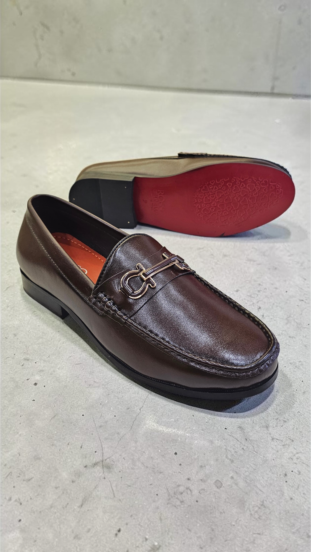 Rosso bally loafers (wood sole)