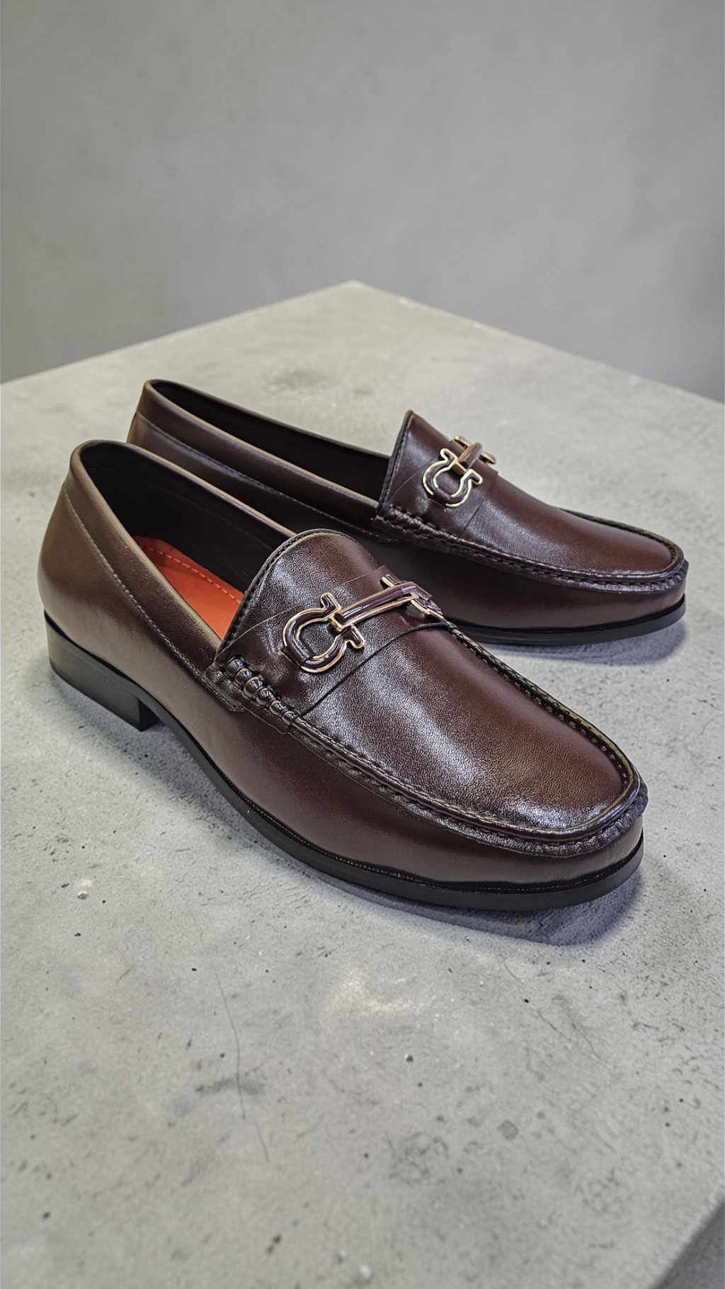 Rosso bally loafers (wood sole)