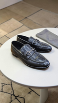 Elwis check buckle (Genuine leather)