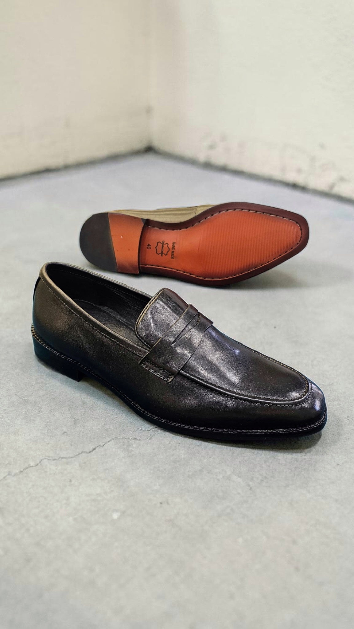 Italian penny shoes (wood sole)