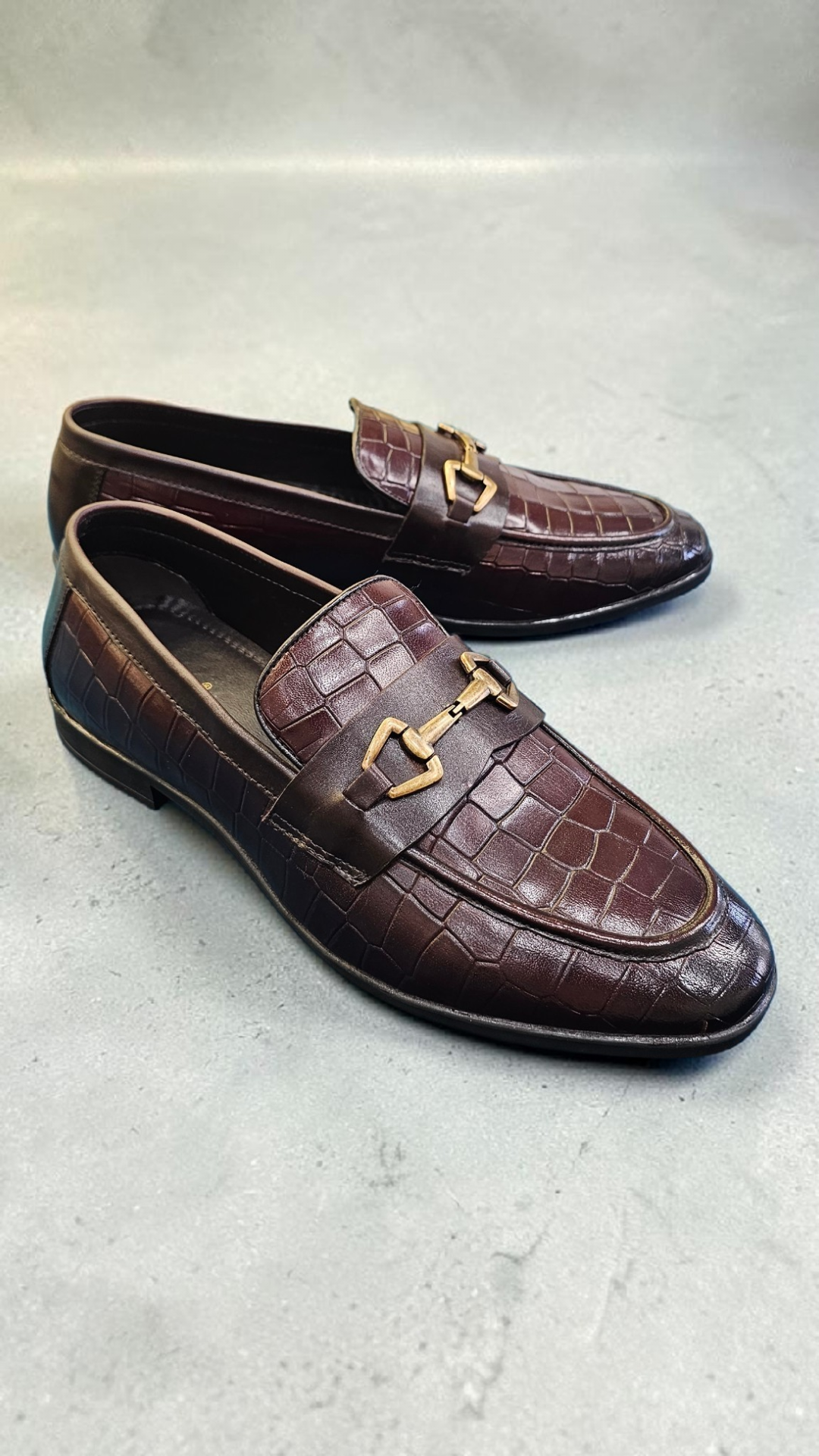 Elwis check buckle (Genuine leather)
