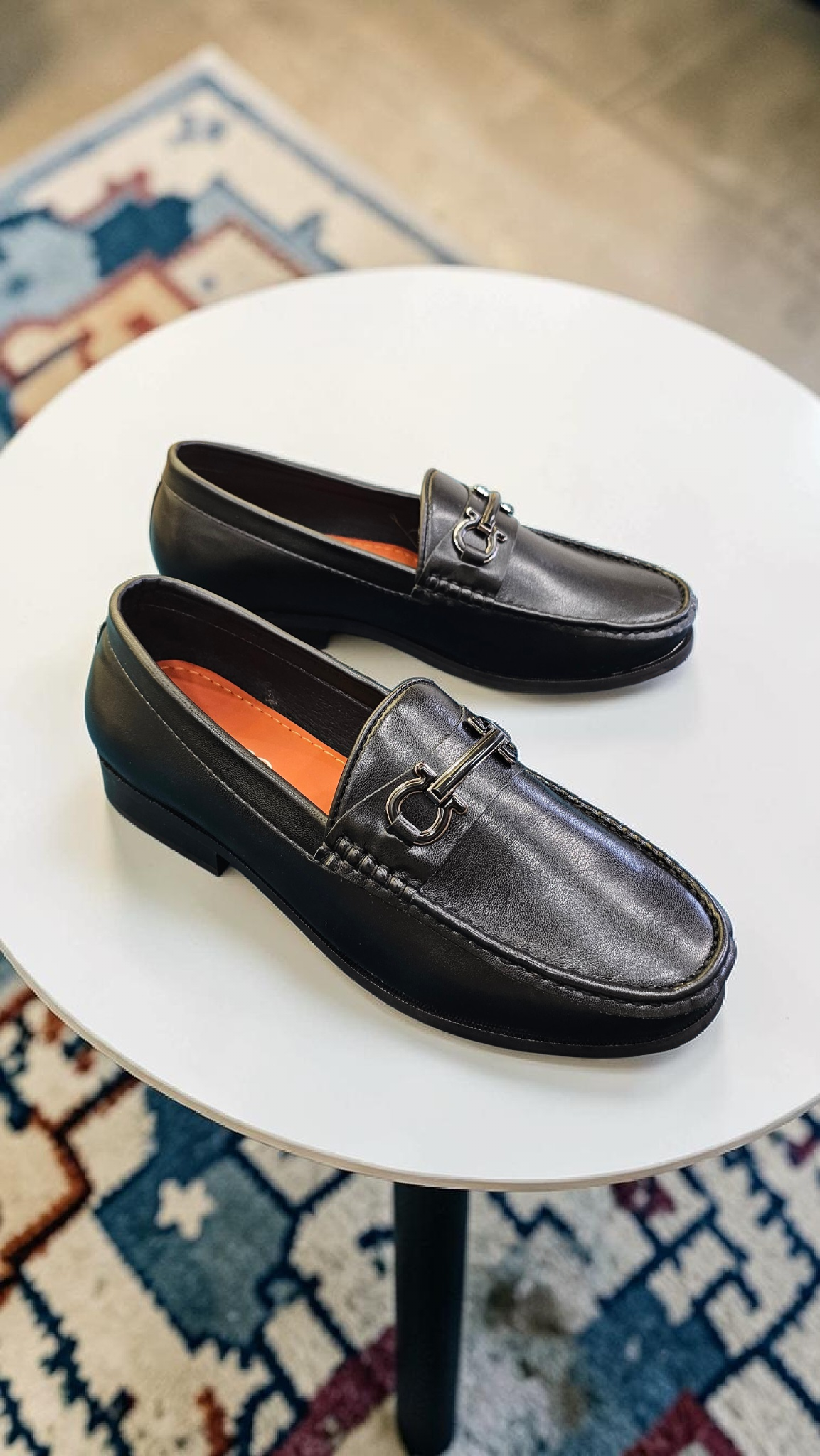 Rosso almond toe loafers (wood sole)