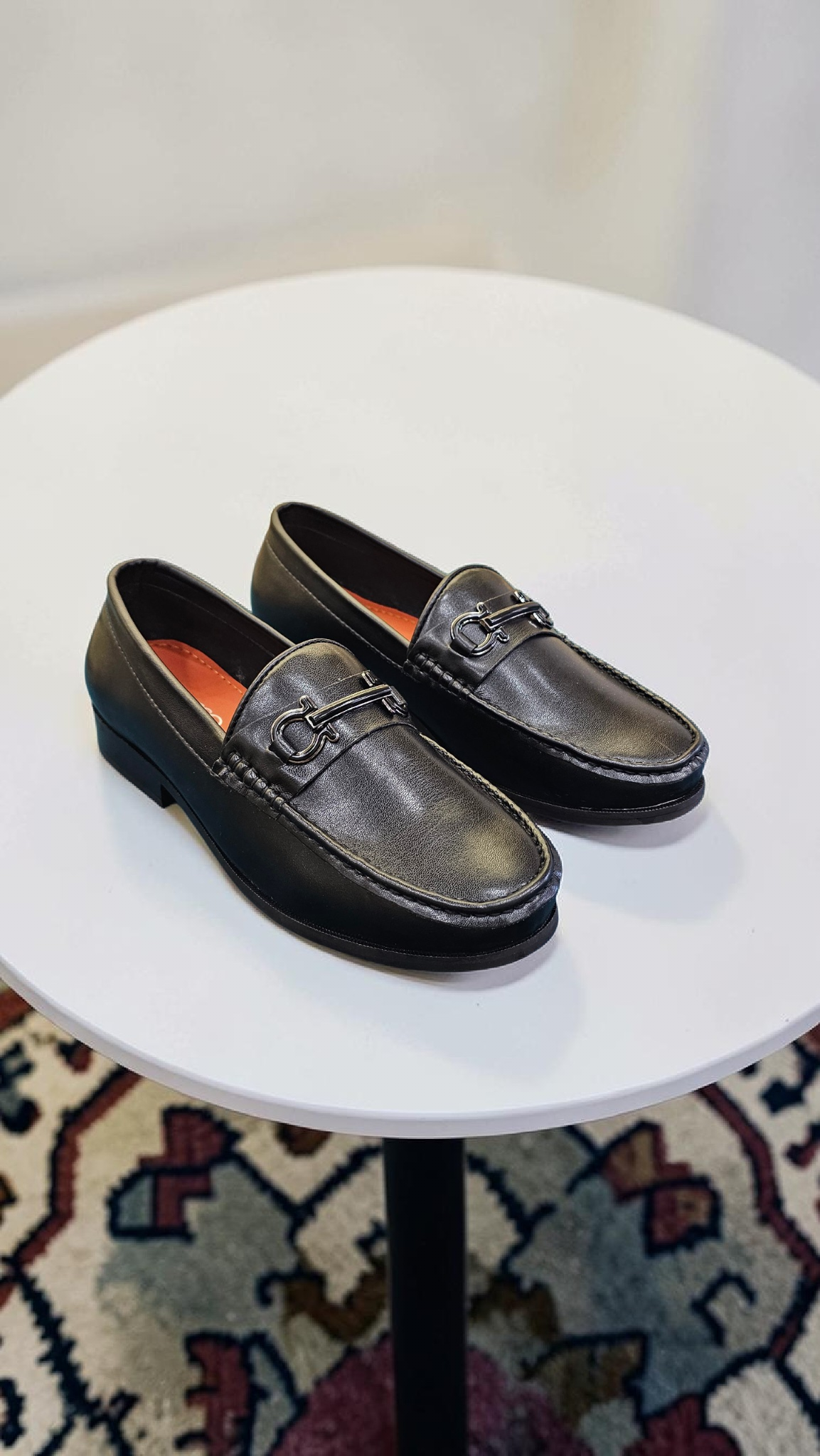 Rosso almond toe loafers (wood sole)