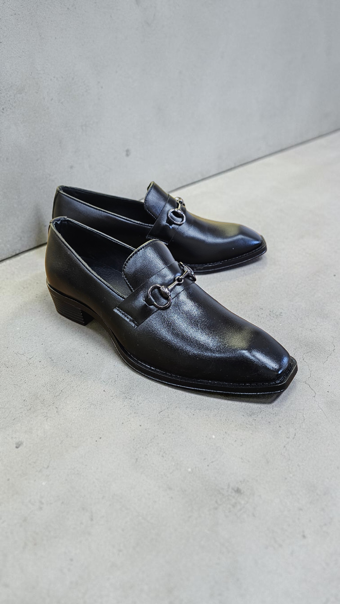 italian black loafers (Cuban heel)