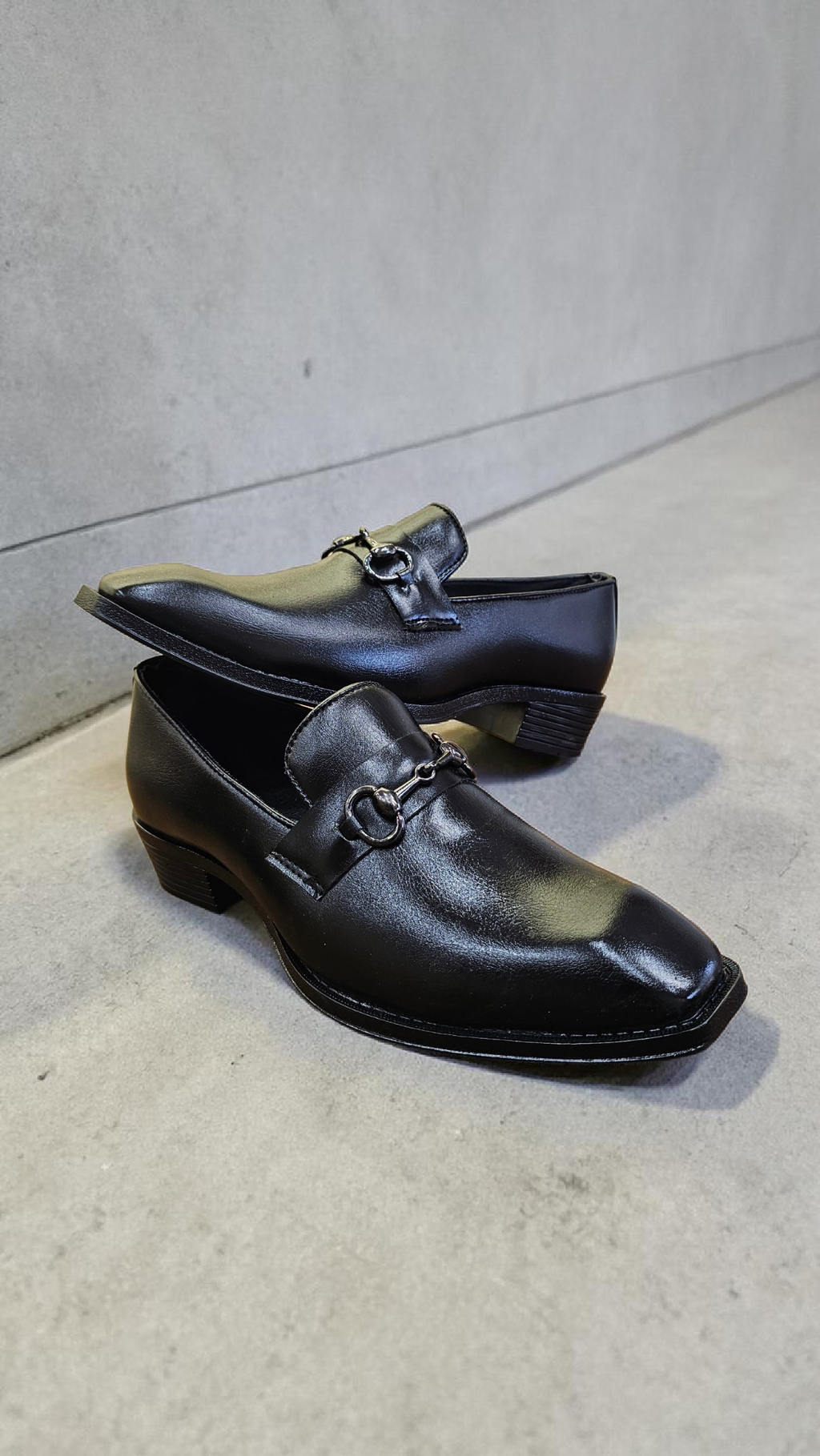 italian black loafers (Cuban heel)