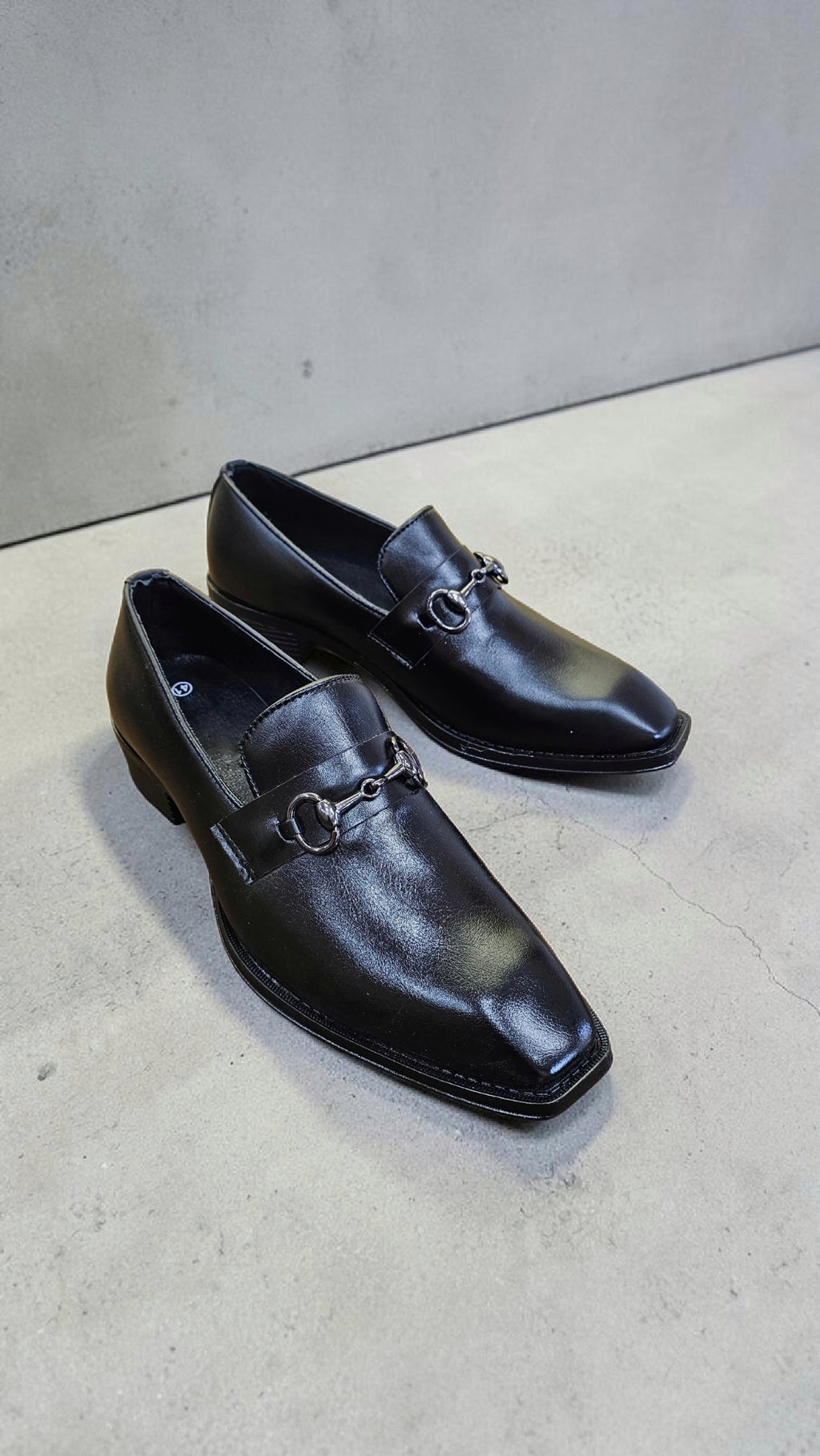 italian black loafers (Cuban heel)