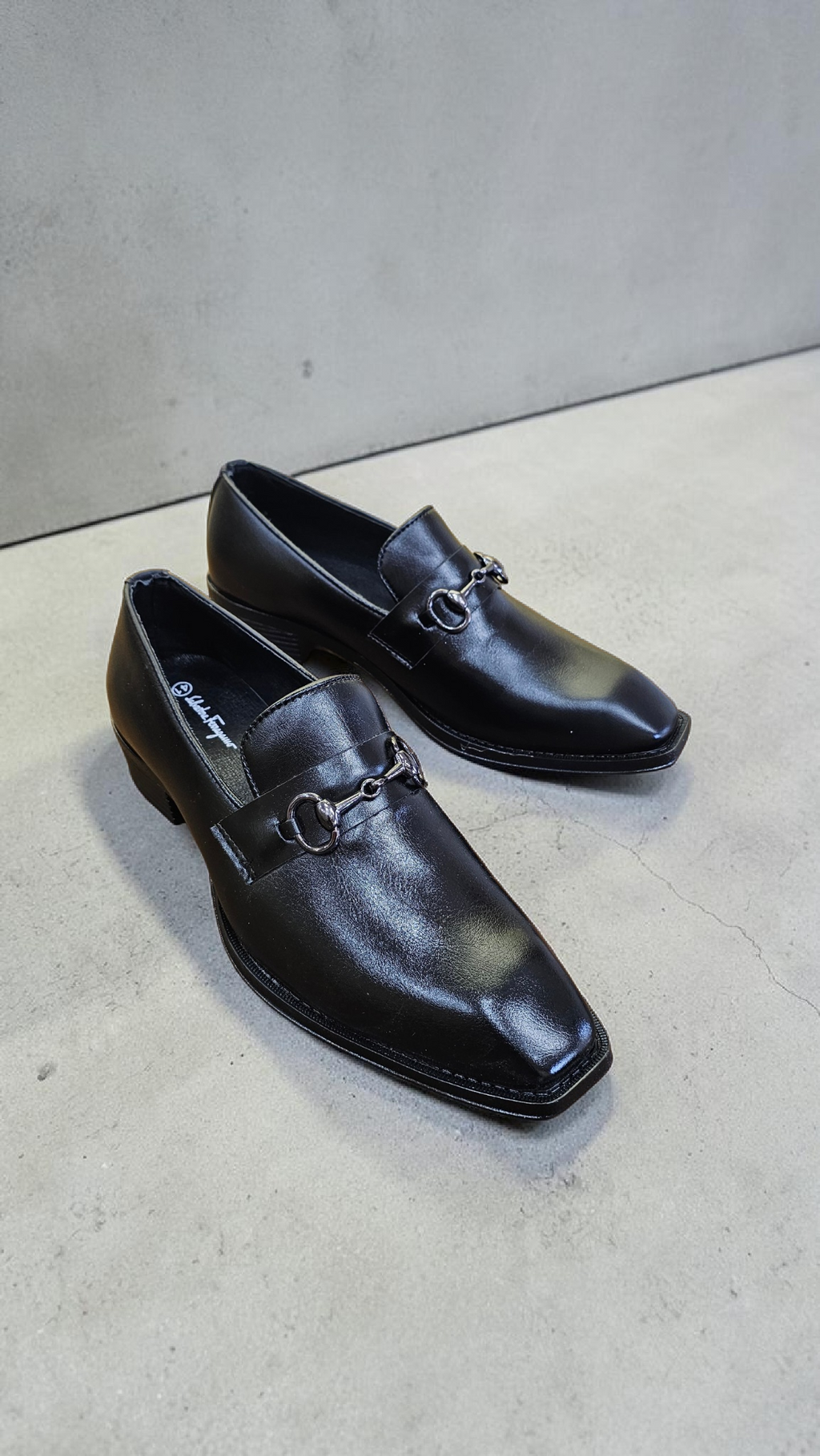 italian black loafers (Cuban heel)