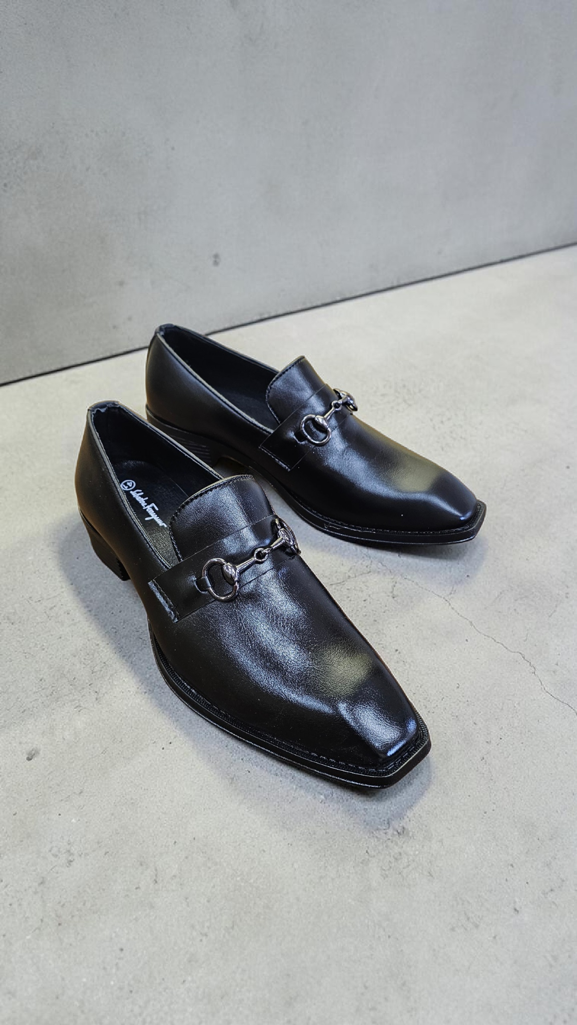 italian black loafers (Cuban heel)