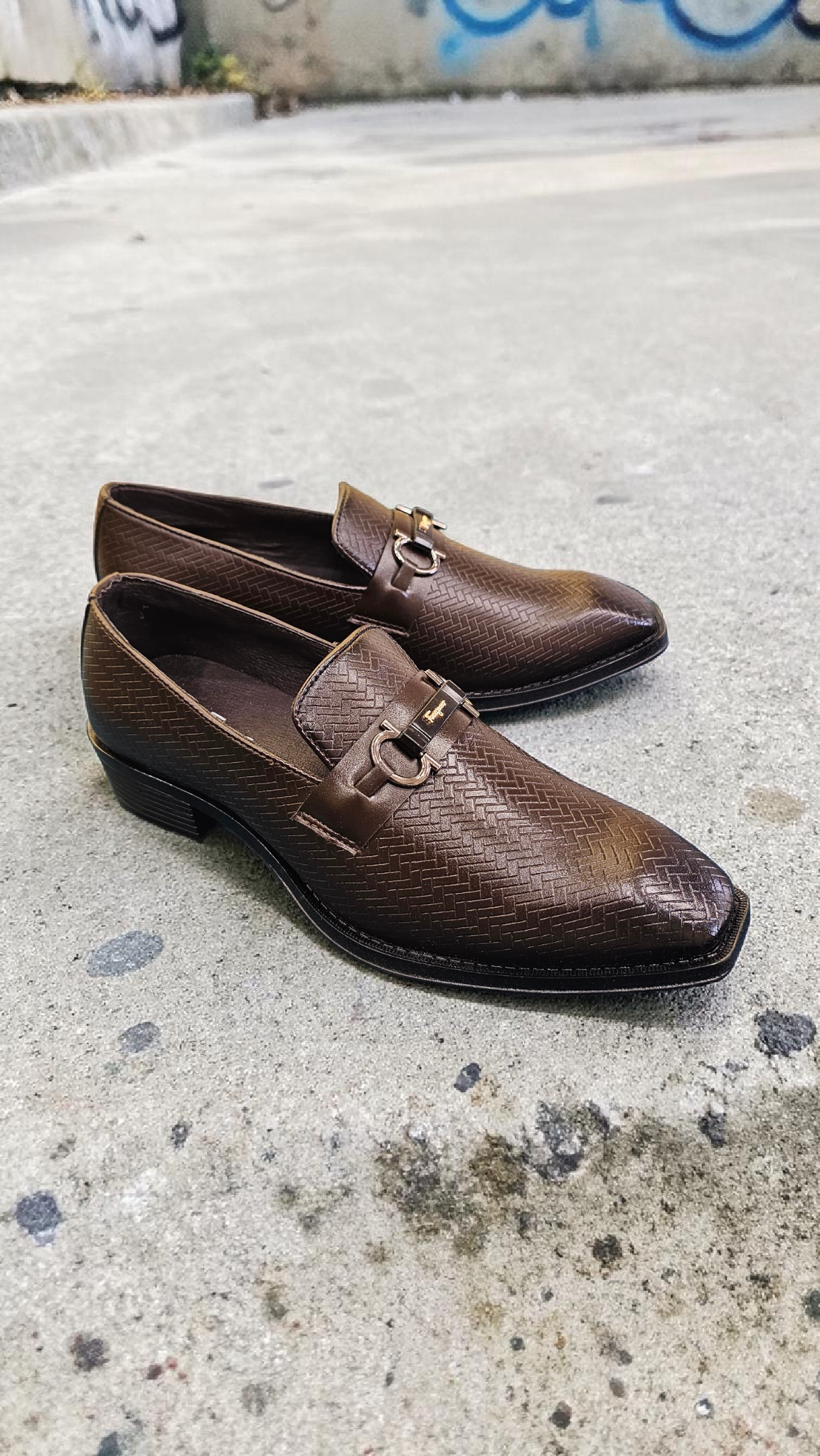 All check italian Brown (Cuban heel)