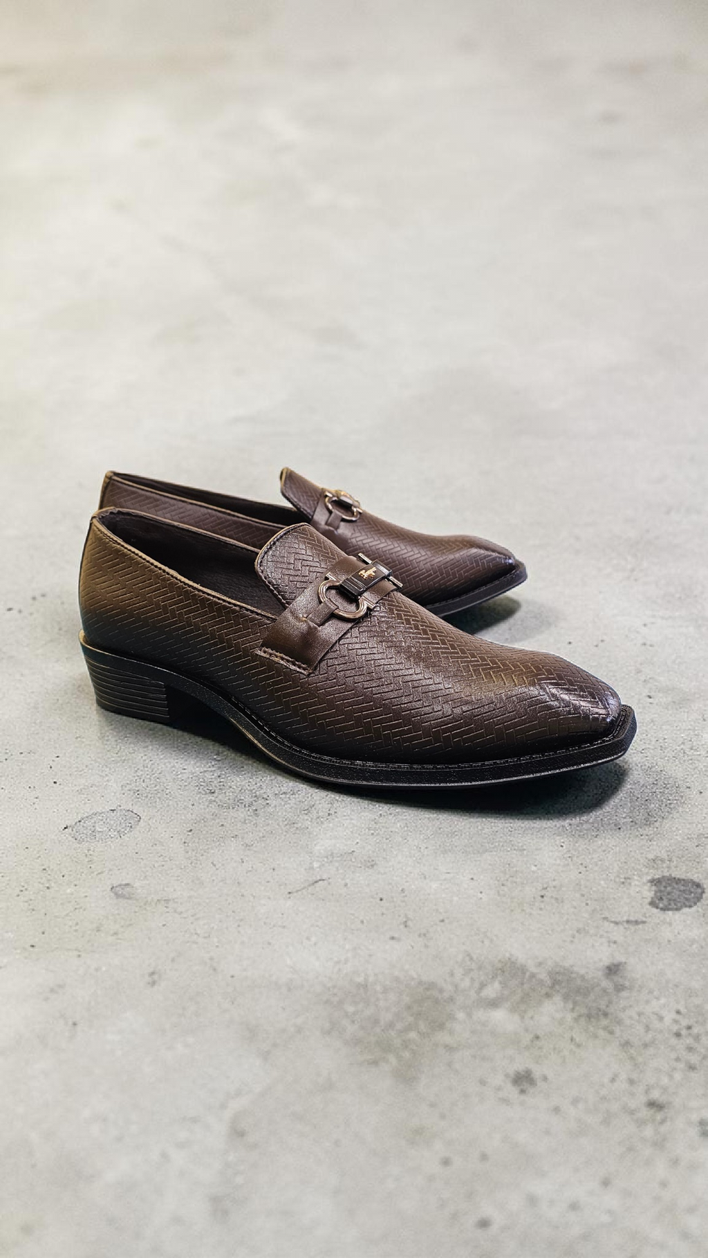 All check italian Brown (Cuban heel)