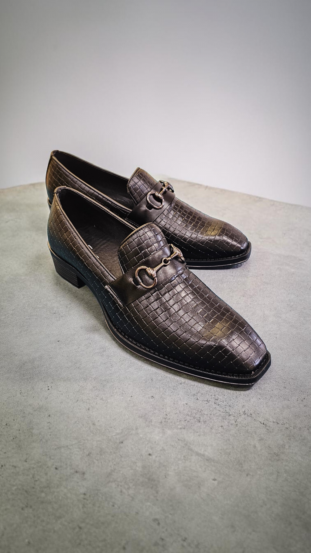 All check italian Black (Cuban heel)