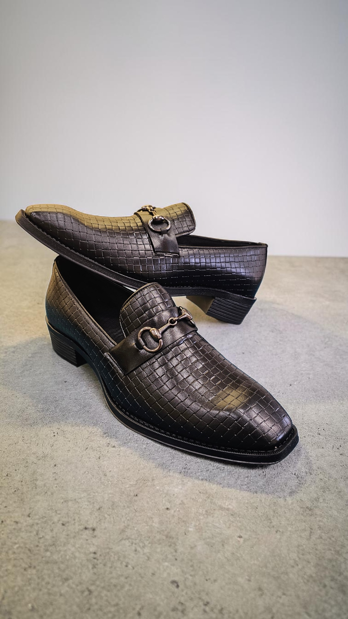 All check italian Black (Cuban heel)