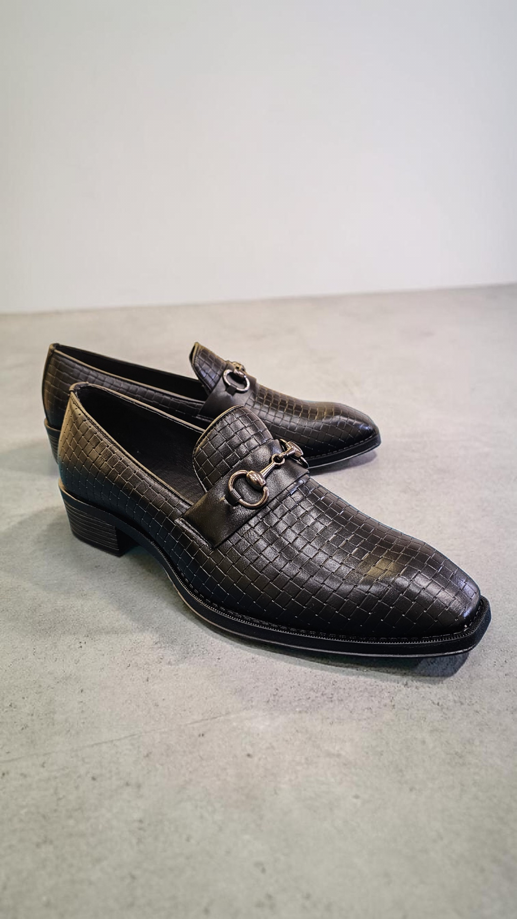 All check italian Black (Cuban heel)
