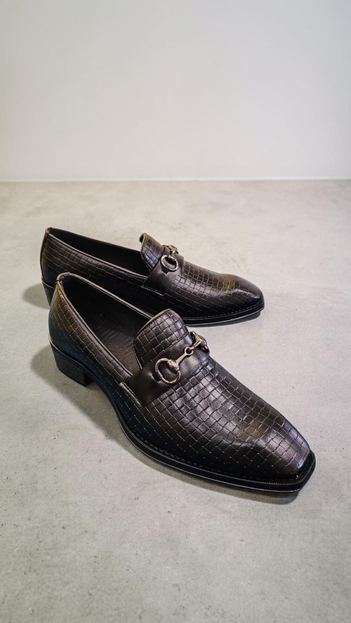 All check italian Black (Cuban heel)