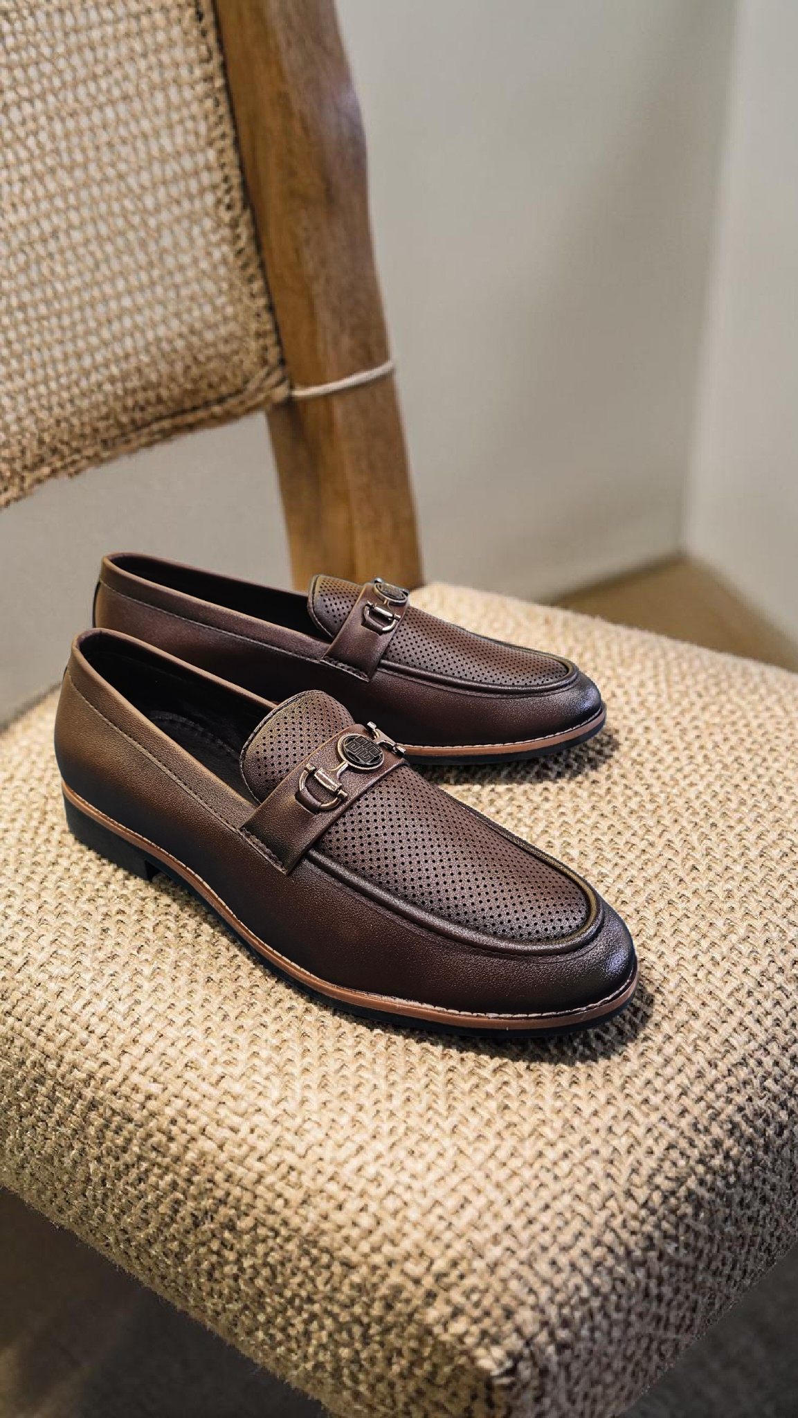 San lee Brown loafers (Big size)