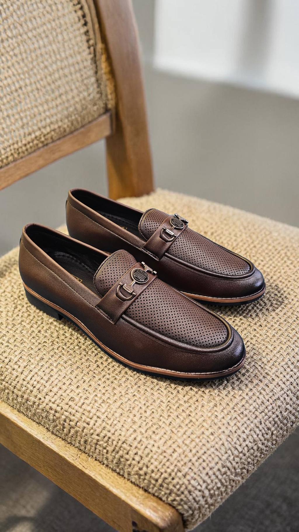 San lee Brown loafers (Big size)