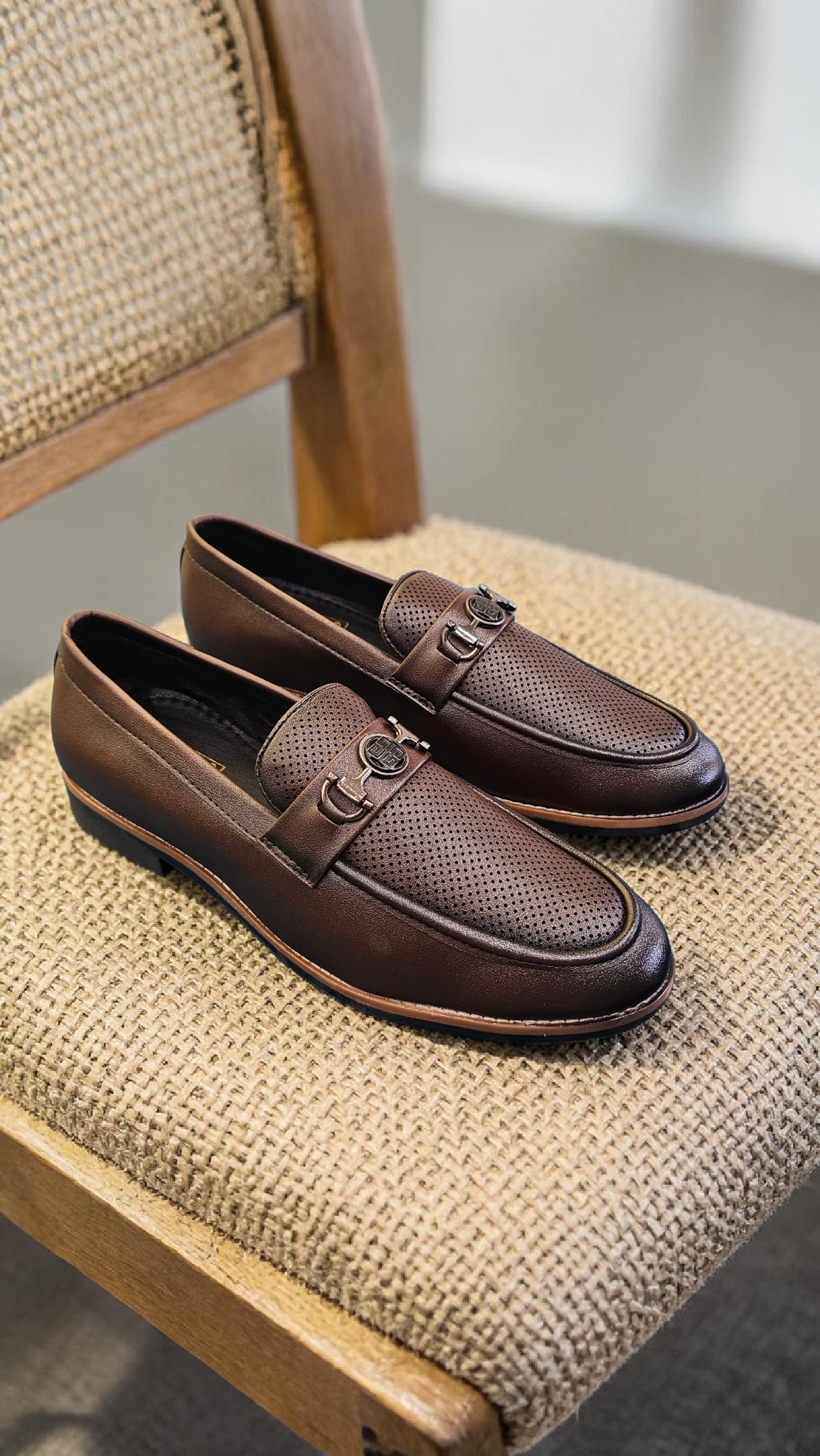 San lee Brown loafers (Big size)