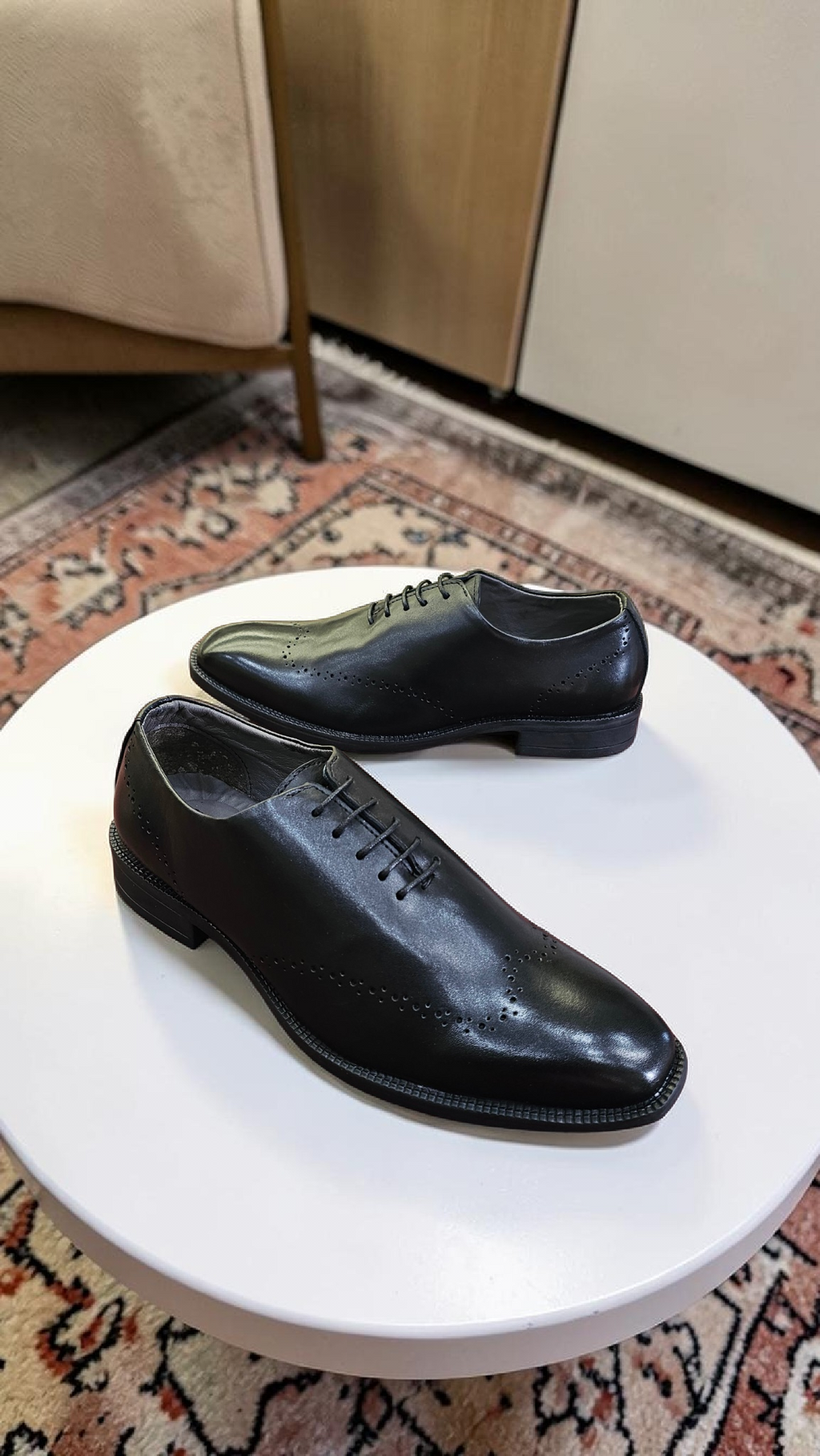 Leather oxford wholecut (Black)
