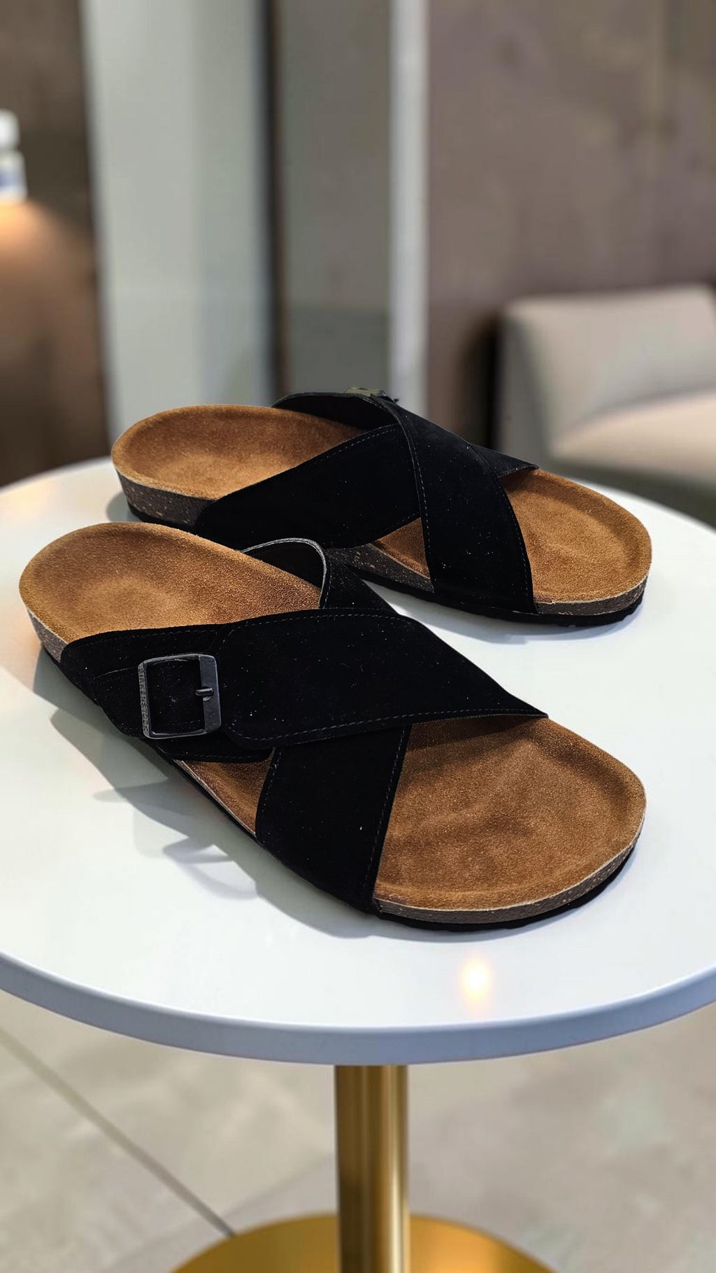 BIRK@N CROSS SUEDE (BLK)