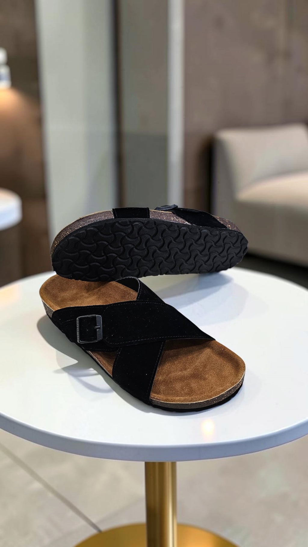 BIRK@N CROSS SUEDE (BLK)