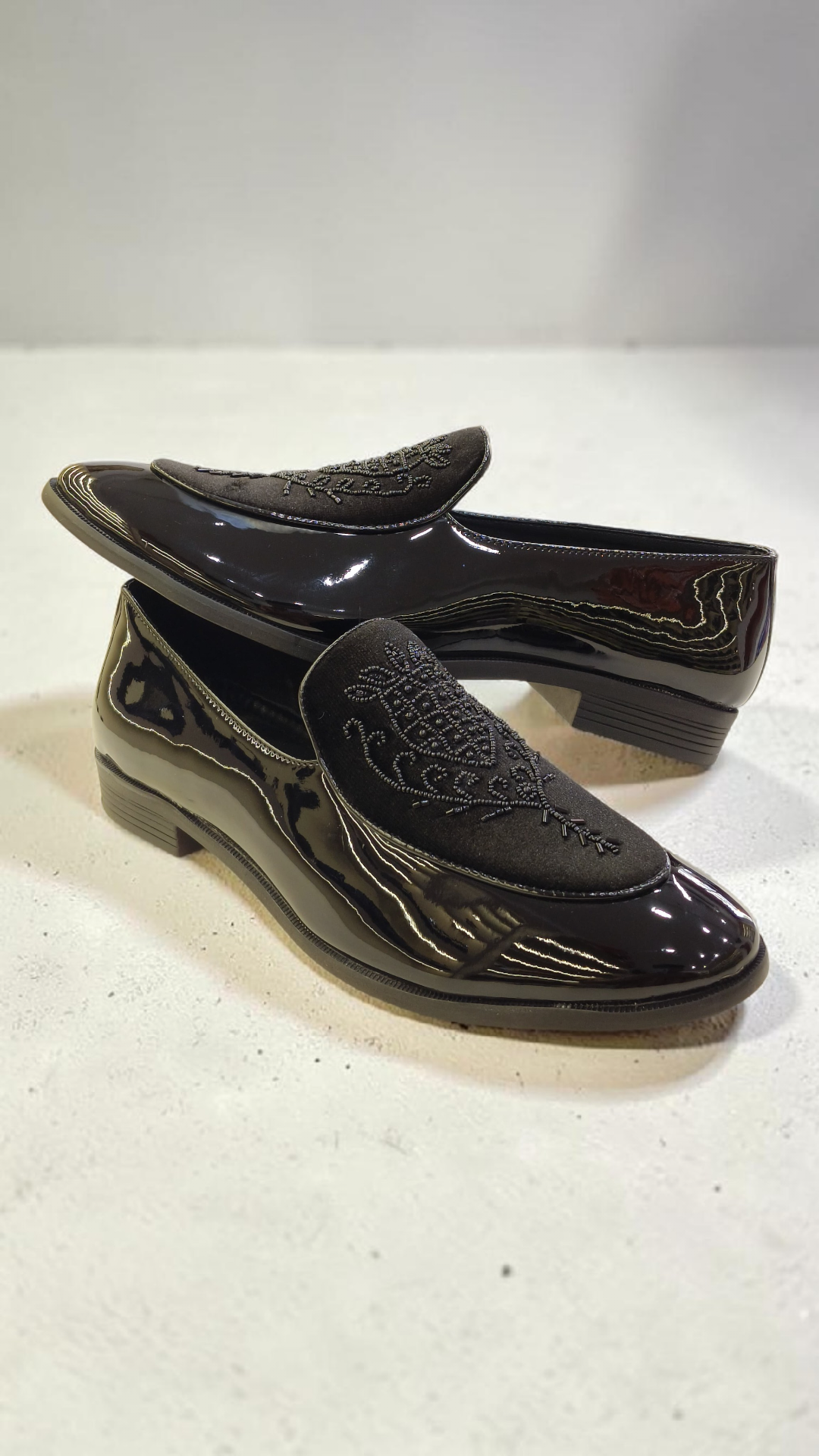 Patent loafer black(indo-western)