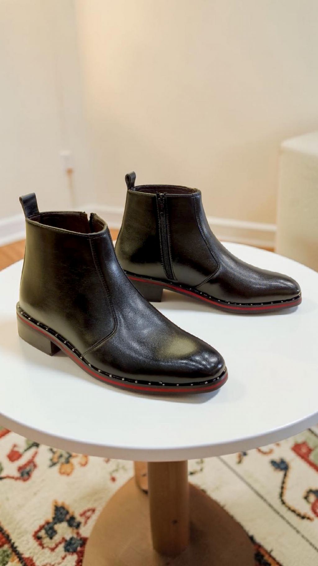 Italian stud chelsea (wood sole)