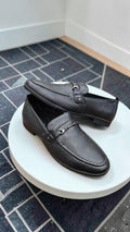 LEATHER BUCKLE LOAFER (BLACK)